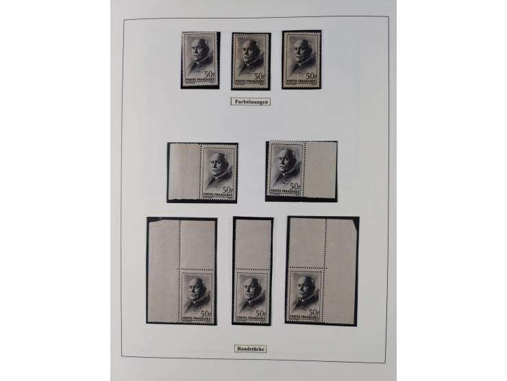 1941/42, Maréchal Pétain, attractive mint never hinged/unused and used collection with 134 covers and cards, specialized with