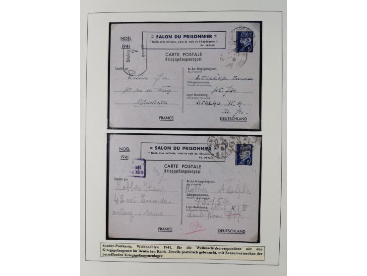 1941/42, Maréchal Pétain, attractive mint never hinged/unused and used collection with 134 covers and cards, specialized with