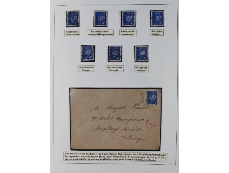 1941/42, Maréchal Pétain, attractive mint never hinged/unused and used collection with 134 covers and cards, specialized with