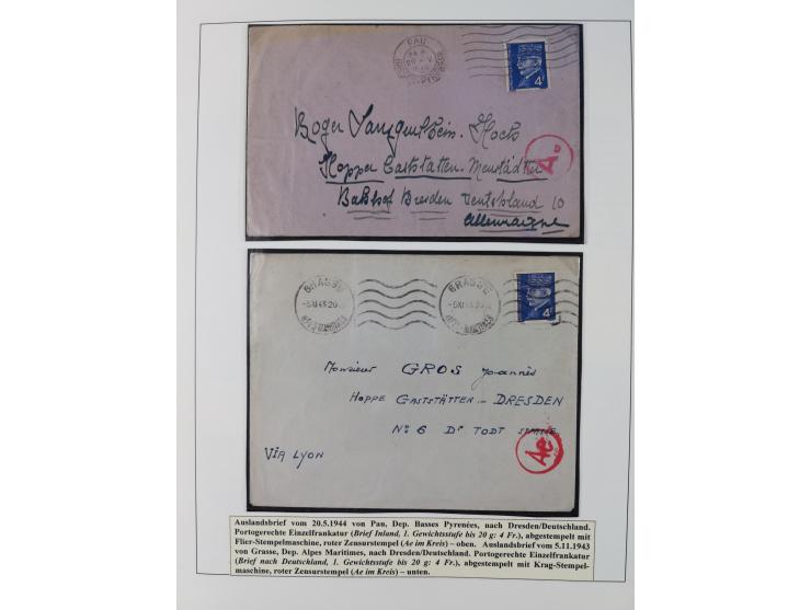 1941/42, Maréchal Pétain, attractive mint never hinged/unused and used collection with 134 covers and cards, specialized with