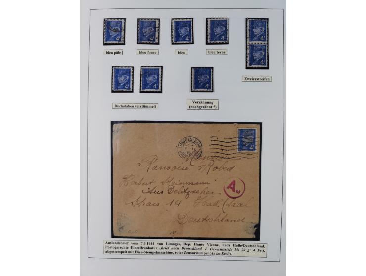 1941/42, Maréchal Pétain, attractive mint never hinged/unused and used collection with 134 covers and cards, specialized with