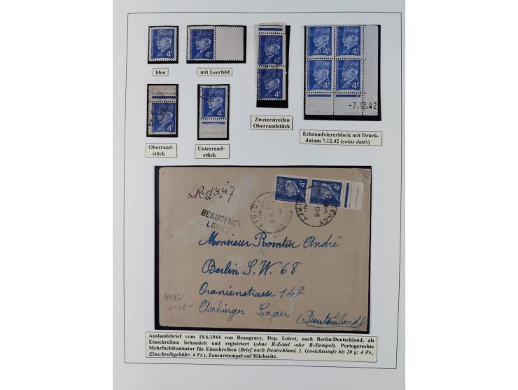 1941/42, Maréchal Pétain, attractive mint never hinged/unused and used collection with 134 covers and cards, specialized with