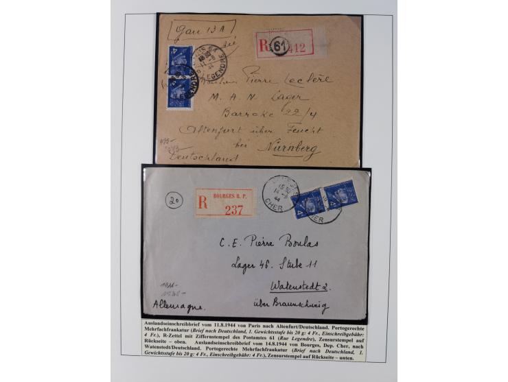 1941/42, Maréchal Pétain, attractive mint never hinged/unused and used collection with 134 covers and cards, specialized with