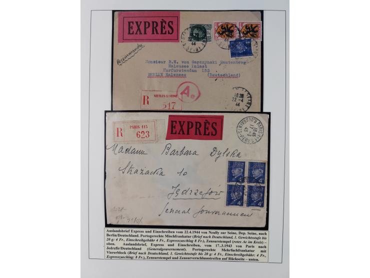 1941/42, Maréchal Pétain, attractive mint never hinged/unused and used collection with 134 covers and cards, specialized with