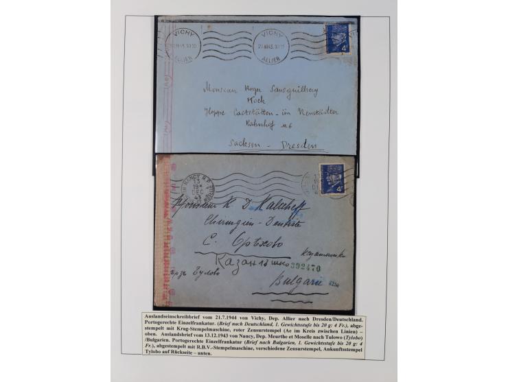 1941/42, Maréchal Pétain, attractive mint never hinged/unused and used collection with 134 covers and cards, specialized with