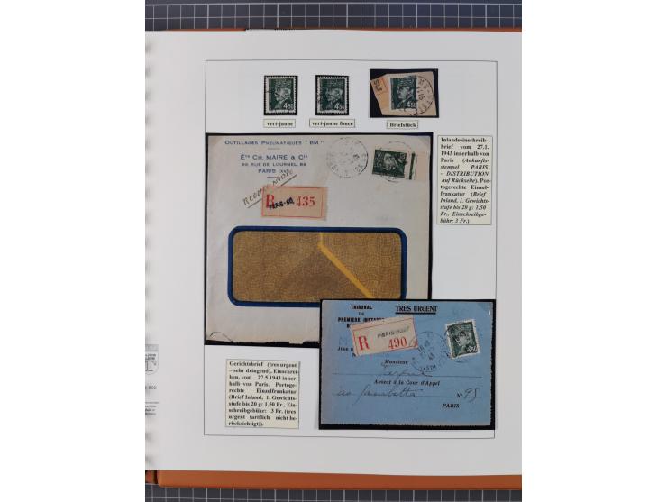 1941/42, Maréchal Pétain, attractive mint never hinged/unused and used collection with 134 covers and cards, specialized with