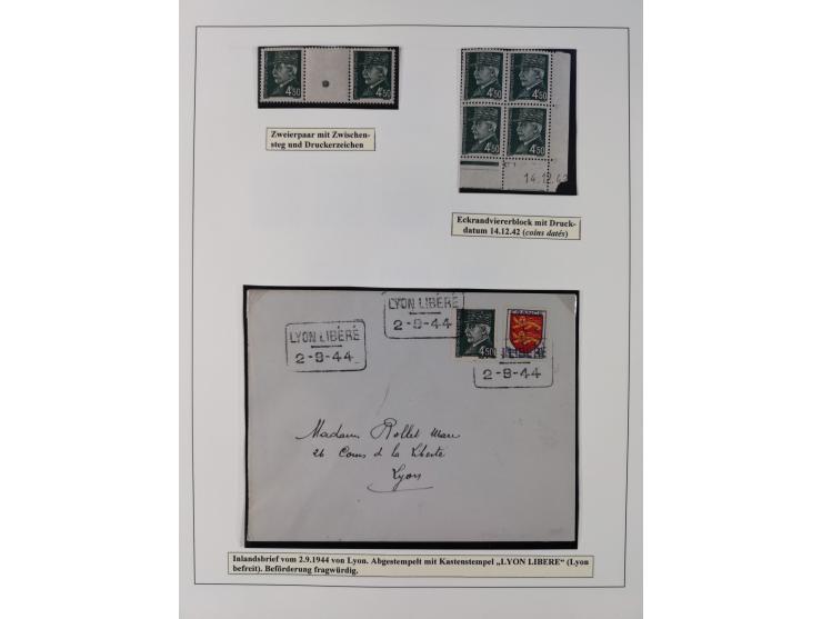 1941/42, Maréchal Pétain, attractive mint never hinged/unused and used collection with 134 covers and cards, specialized with