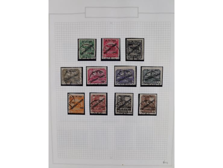 1918/24, unused and used collection with better and complete issues, some covers, cards, and postal stationeries, as well as 