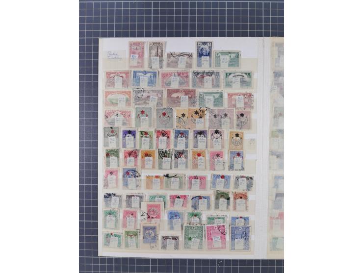 1863-1940, collection on album pages with interesting section on provisional Angora issues 1920/21, some usual cut obliterati