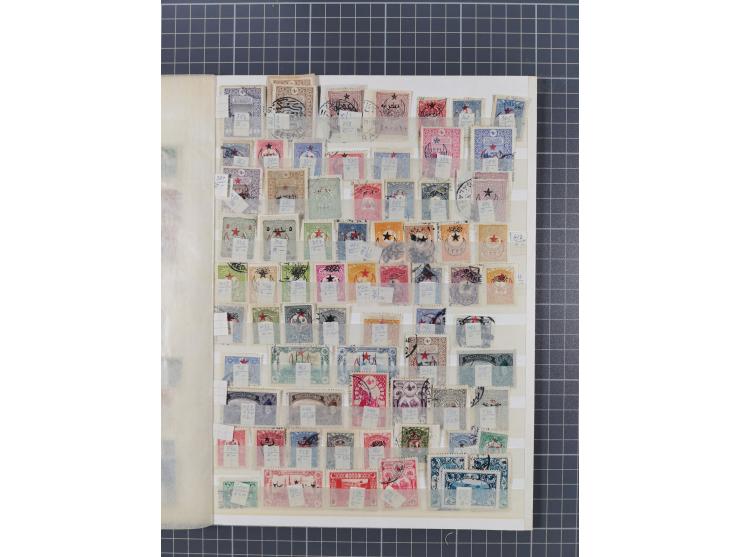 1863-1940, collection on album pages with interesting section on provisional Angora issues 1920/21, some usual cut obliterati