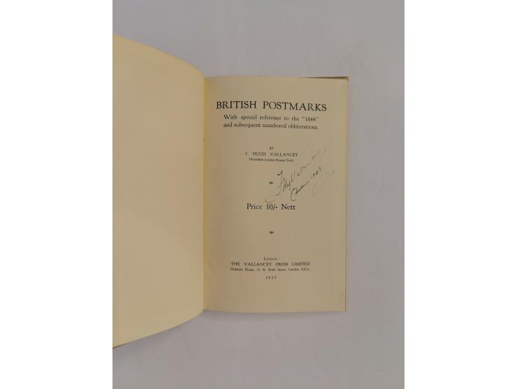 GREAT BRITAIN – Raife, W. / Wellsted, Hilary: Postmarks of the Date Impression Books. Post Office Records, Section 1, vol. I 