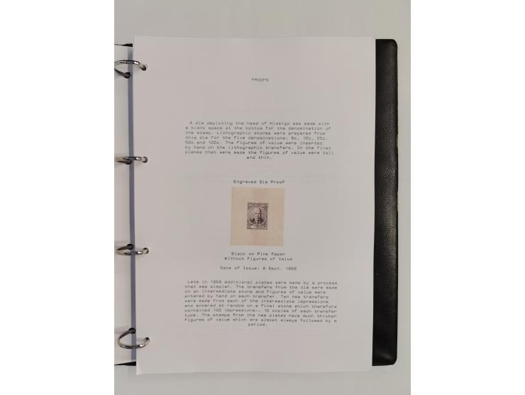 MEXICO – Photocopy documentation of the Quintus Fernando Collection: The 1868 Hidalgo Issue, in colour, ca. 150 + pages, in r