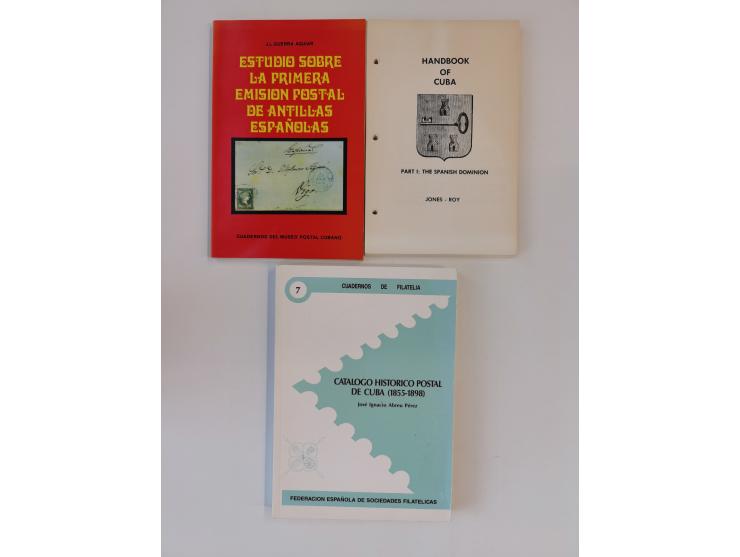 CUBA – Abreu Pérez, José Ignacio: Catalogo Historico Postal de Cuba (1855–1898) (1996), 255 pages, softcover; PLUS: Guerra Ag