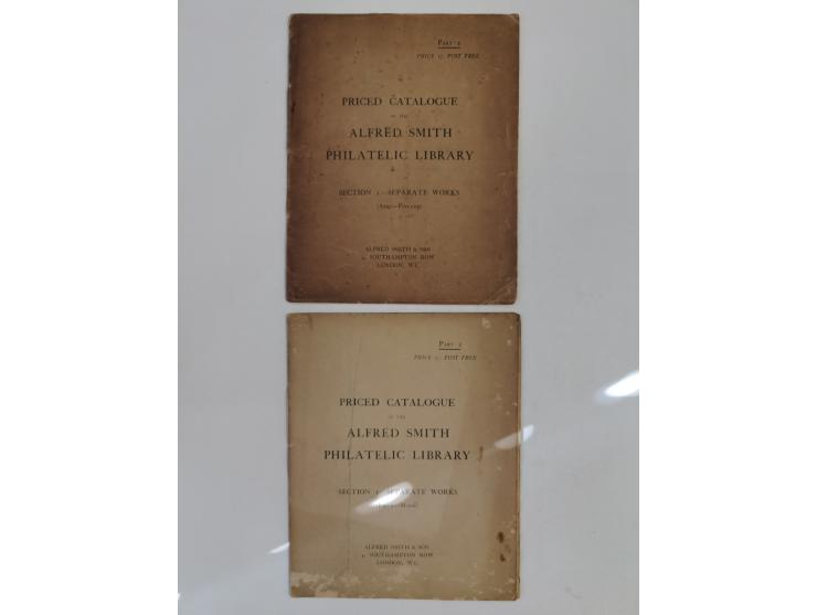 Smith, Alfred: Priced Catalogue of the Alfred Smith Philatelic Library (1913/15), part 1 &amp; 2, 32 pages, softcover (conten