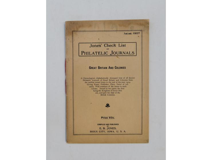 Smith, Alfred: Priced Catalogue of the Alfred Smith Philatelic Library (1913/15), part 1 &amp; 2, 32 pages, softcover (conten