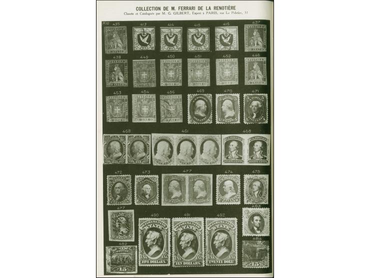 FERRARI, PHILIPP DE – ‘Catalogue des Timbres-Poste / Composant la collection de M. Ferrari de La Renotière’ (14 catalogues, 1