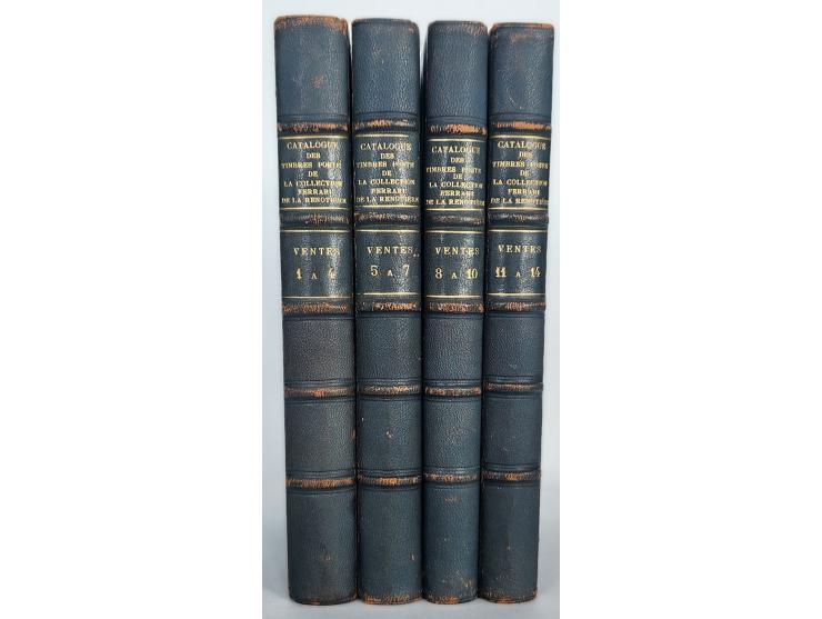 FERRARI, PHILIPP DE – ‘Catalogue des Timbres-Poste / Composant la collection de M. Ferrari de La Renotière’ (14 catalogues, 1
