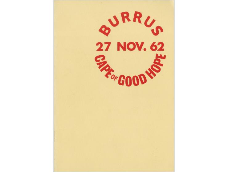 BURRUS, MAURICE; sale of his stamp collection, between 1963-1967, the largest in the world at the time, was auctioned off by 
