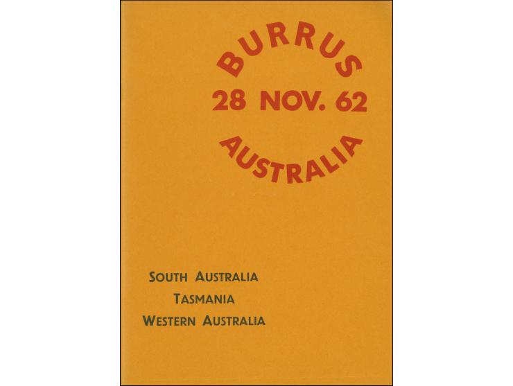 BURRUS, MAURICE; sale of his stamp collection, between 1963-1967, the largest in the world at the time, was auctioned off by 