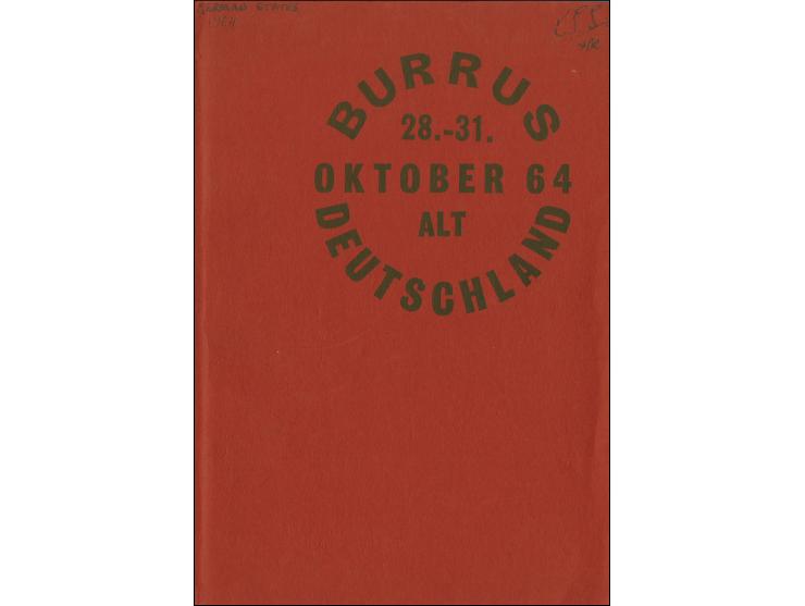 BURRUS, MAURICE; sale of his stamp collection, between 1963-1967, the largest in the world at the time, was auctioned off by 