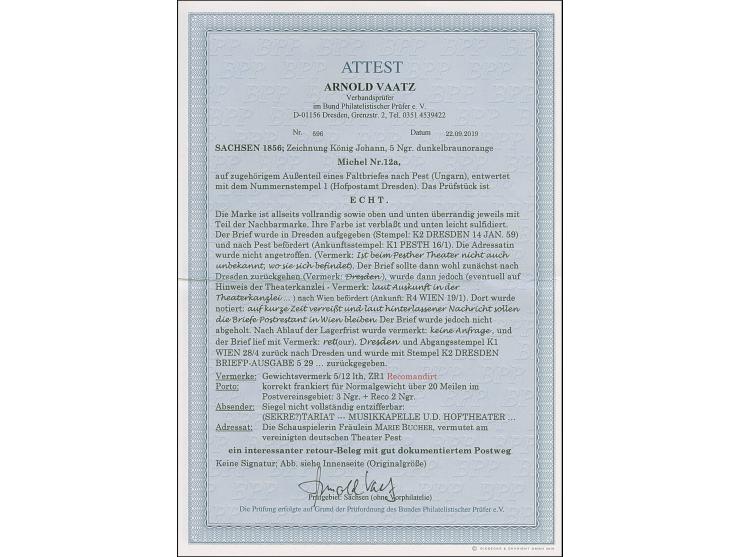 5 Ngr. ziegelrot, voll- bis überrandig, wie üblich etwas sulfidiert, mit zentrisch klarer Nr. "1" und nebengesetztem Doppelkr