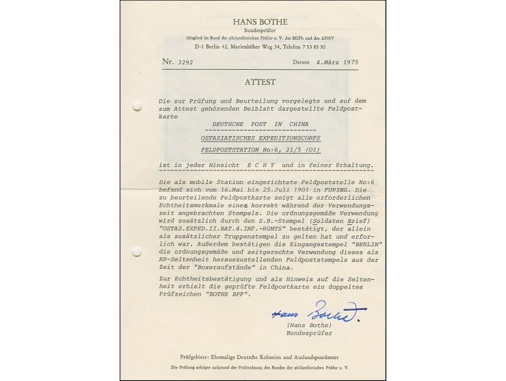 1901, Stempel “K.D.FELD.POSTSTATION No. 6 21.5.” klar auf Ansichtskarte “Aus Wesel” mit viel Text mit Vermerk “…jetzt aus Chi