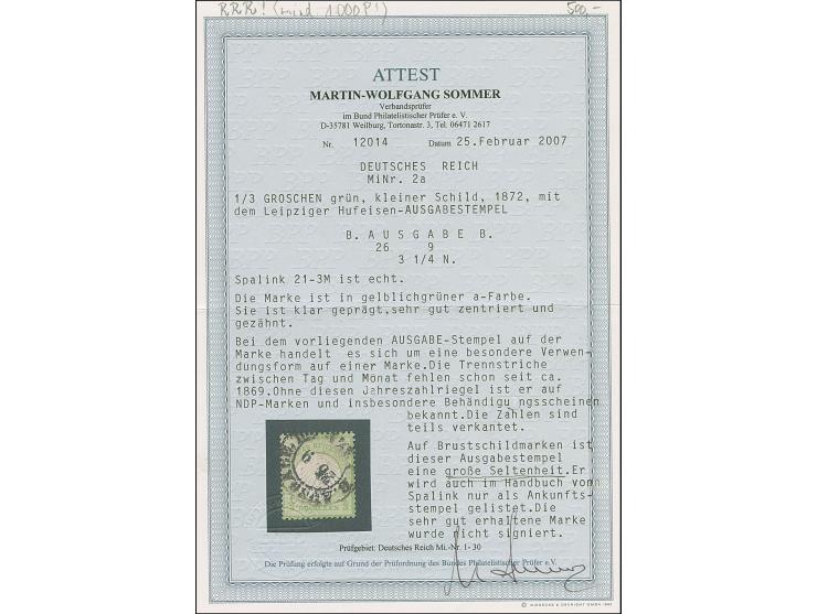 “B.AUSGABE.B. 26.9.(72)” (Spalink 21-3M) ohne Trennstrich und Jahreszahl, recht klar und fast komplett auf loser Marke kleine