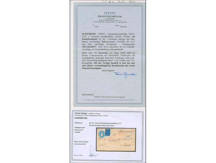 1859/61, Umschlag 1 Gr. preußischblau im kleinen Format mit tarifgerechter Zufrankatur Ausgabe 1859/61 1 Gr. auf lebhaftgraub