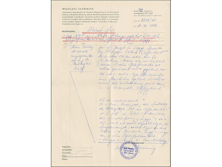 18 Kr. ocker, mit rechts sauber auf- und nebengesetztem EKr. "OFFENBACH 20 10" (1871) auf teils vorgedrucktem Paketbegleitbri