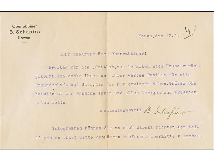 1919, Second Kaunas Issue 30 and 60 skatiku, tied by cds. "KAUNAS 14.IV.19" to registered and censored cover, with pre-printe