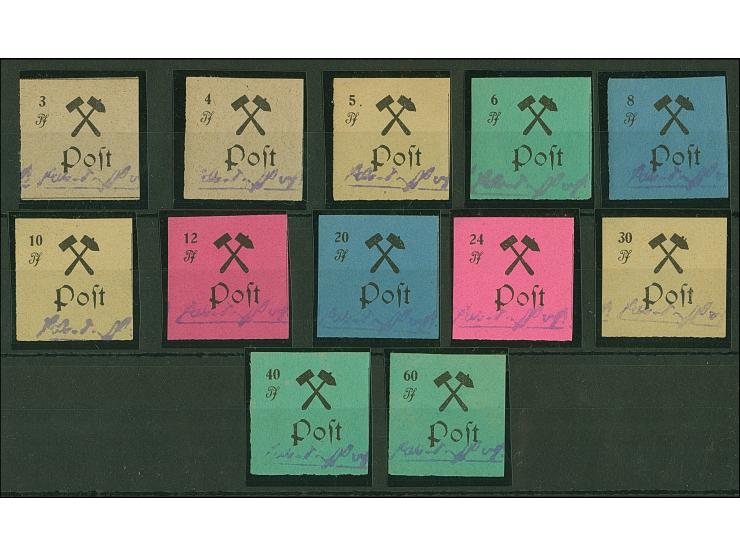 1945, 3-60 Pfg. geschnitten, kpl., postfrisch und tadellos, sign. Busch