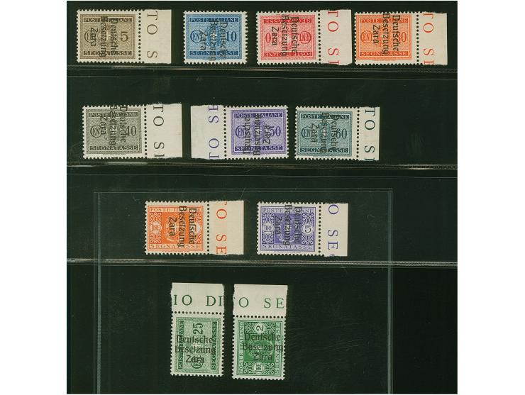 5 C. - &nbsp;5 L., dabei die 25 C. mit Plattenfehler III, 10 C. und 60 C. ungebraucht, sonst postfrisch, fast alle mit Bogenr