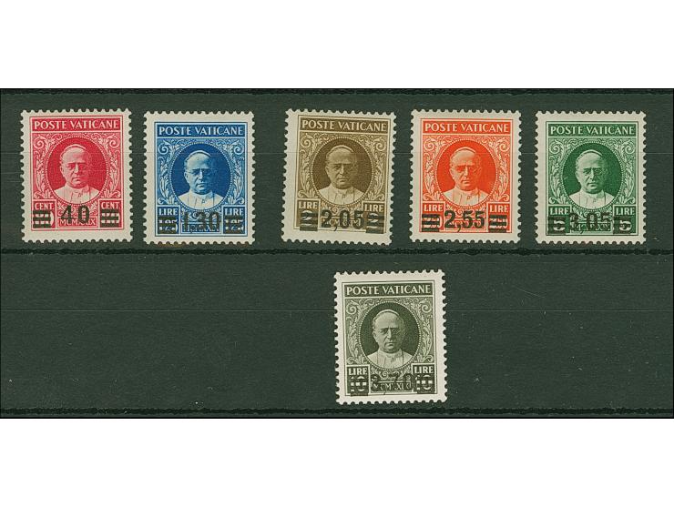 1934, Provisional issue 40 c.-3,70 l., fresh colours, complete set unused, fine, all signed Scheller
