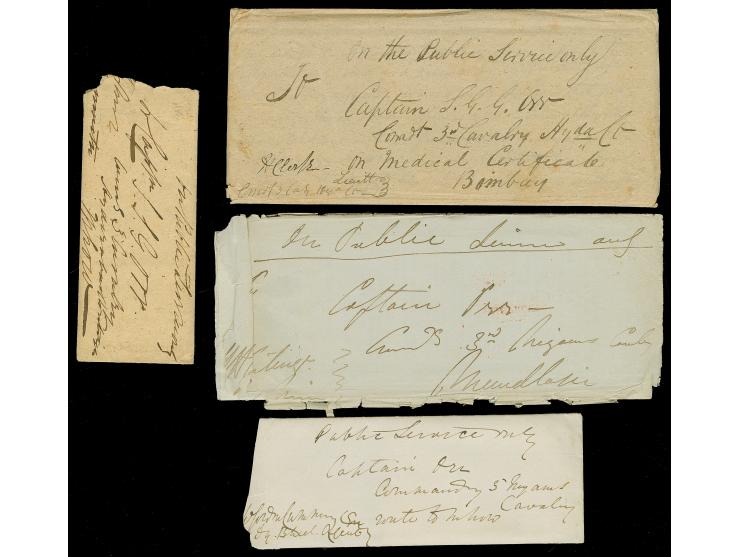 1857/58, Indian Rebellion, 4 covers (one weak in the folds) with original contens to Captain Patrick James Orr, all endorsed 