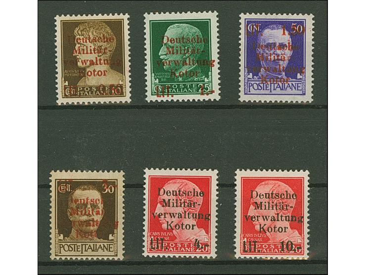 1944, Freimarken 0,50-10 L., sauber ungebraucht, tadellos, Fotoattest Brunel (2021)