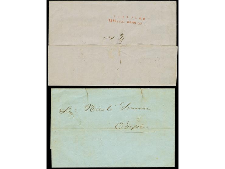 1846, “V GALATZ 1846 NOV. 30”, Cyrillic two-line (Tchilinghinrian Type 2, Dobin-Nr. 1.01), a very good strike in red on the r