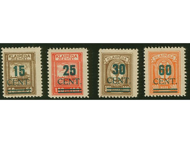 1923, Grünaufdruck 15-60 C., sauber ungebraucht, tadellos, teils sign. sowie Fotoattest Huylmans BPP (2025)