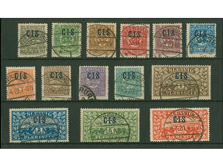 1920, CIS 2½ Pfennig - 10 Mark, je farbfrisch und gut gezähnt, 2½ Pfennig etwas rauh, sauber gestempelt, tadellos, sign. Voss
