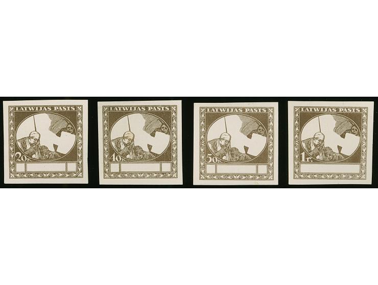 1920, Red Cross 20 kopeks -1 rubel red on chalky paper, frame only, without gum, scarce, 40 kopeks small stained spot, otherw