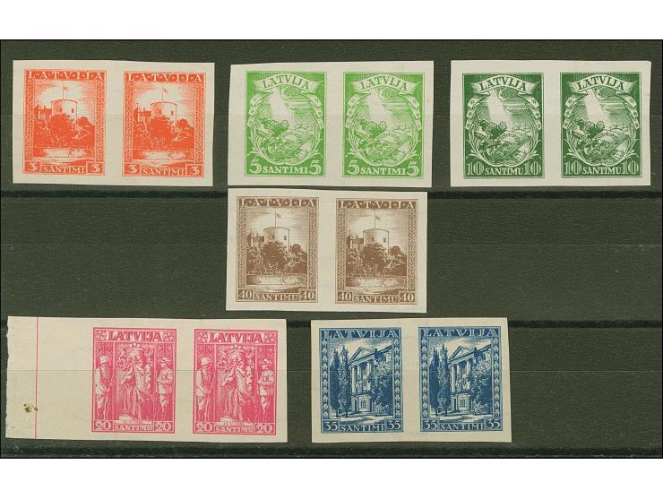 1934, New Constitution 3-40s., archive proofs, imperforated horizontal pairs, without gum, scarce, fine