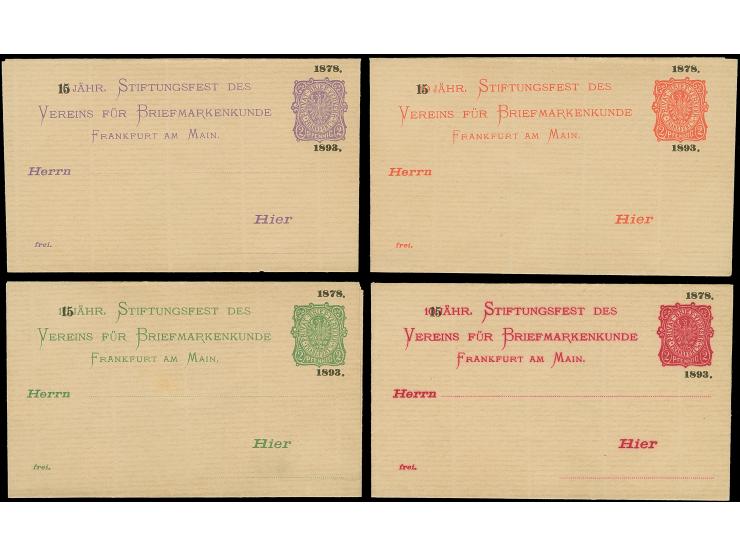 Privat-Brief-Verkehr: 1893, Ganzsachen-Faltbrief 2 Pfg, im Format 125x75 mm auf gestreiftem Papier mit Zudruck “15” über 10 u