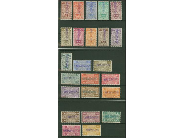 1927, 5 c.-50 Fr., handstamped “SPECIMEN”, type I, cpl. set of 24, mint hinged, very fine, scarce