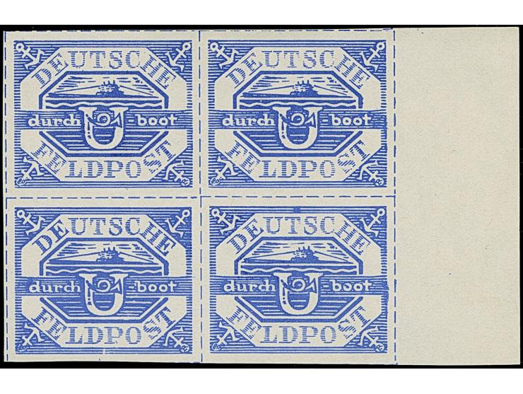 Hela im 4er-Block mit breitem rechten Bogenrand, ungummiert wie verausgabt, signiert Pfenninger

