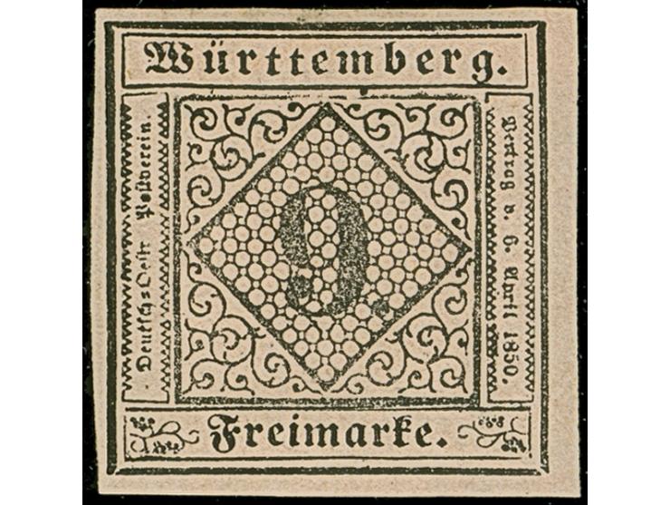 9 Kreuzer auf mattrosa, schöne frische Farbe und allseits breitrandig geschnitten, ungebraucht mit vollem, frischem Originala