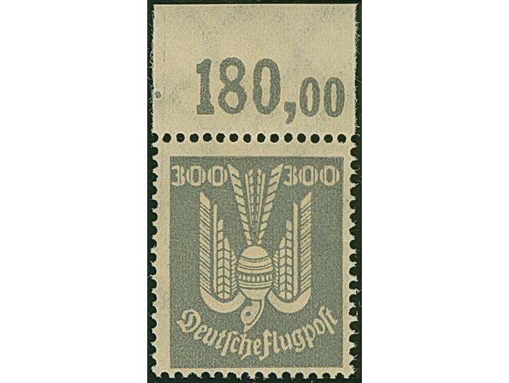1924, Holztaube 5-300 Pfg. kpl. je mit Plattendruck-Oberrand, postfrisch, in tadelloser Erhaltung, unsigniert mit Fotoattest 