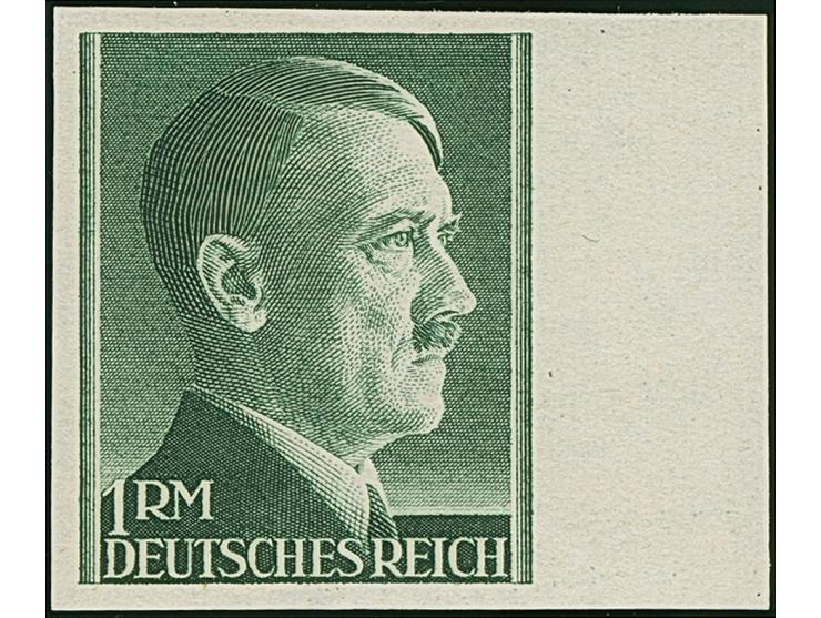 1942, Hitler 1 M. ungezähnt, Randstück, postfrisch und in tadelloser Erhaltung, signiert Dr. Wittmann und Fotoattest D. Schle