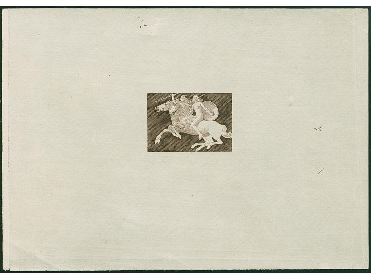 1941, Braunes Band 42 Pfg. ohne Wertziffer und Inschrift als ungezähnter Phasendruck in Schwarzbraun als Einzelabzug von der 