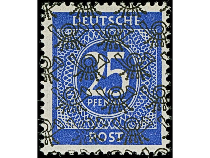 1948, Netz auf Ziffer 25 Pfg. lebhaftlilaultramarin, postfrisch und in tadelloser Erhaltung, signiert Dr. Dub und Fotobefund 