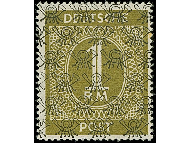 Nicht ausgegeben: 1948, Netz auf Ziffer mit Wasserzeichen “steigend statt fallend” (6Y) und waagerechter Gummiriffelung, post