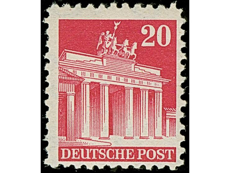 20 Pfg. rot, gezähnt L 11 mit Wasserzeichen 1Z, postfrisch und in tadelloser Erhaltung. In dieser Qualität eine seltene Marke